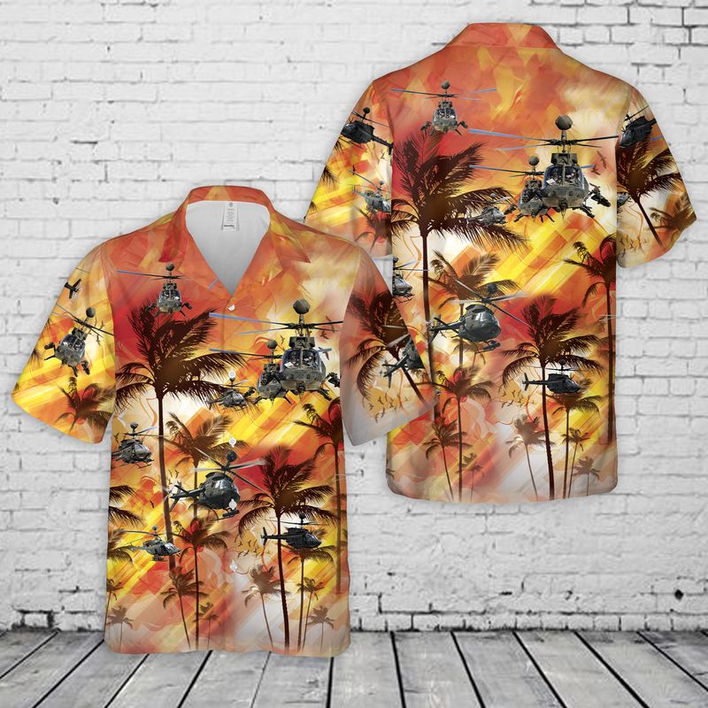 US Army Bell OH-58 Kiowa Hawaiian Shirt