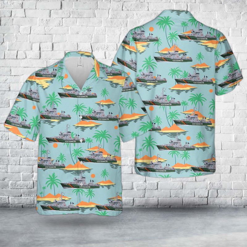 German Federal Coast Guard MS Kalkgrund Hawaiian Shirt