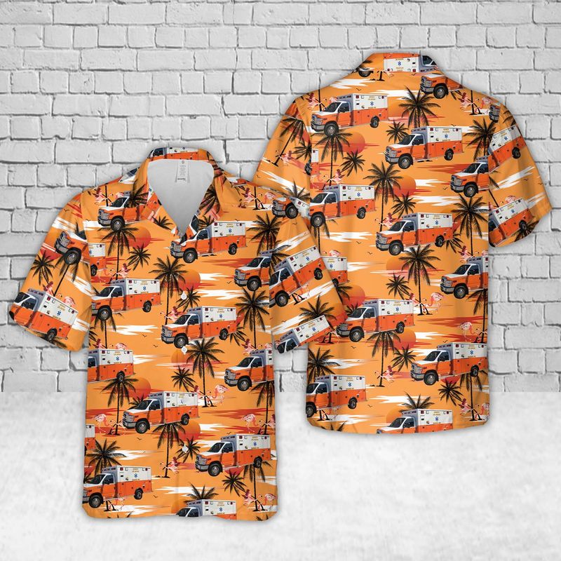 Michigan Universal Macomb EMS Hawaiian Shirt