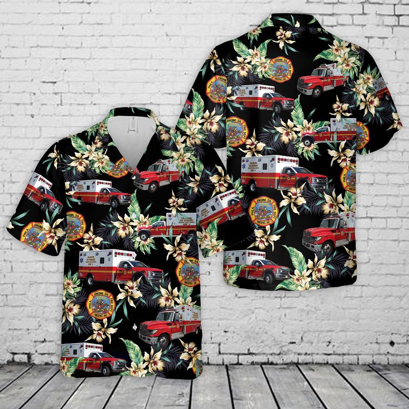 Philadelphia Fire Department EMS Medic 14 Hawaiian Shirt