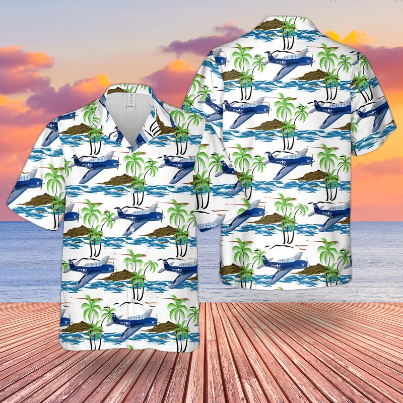 US Navy Grumman TBM-3R Avenger Of VR-21 Hawaiian Shirt