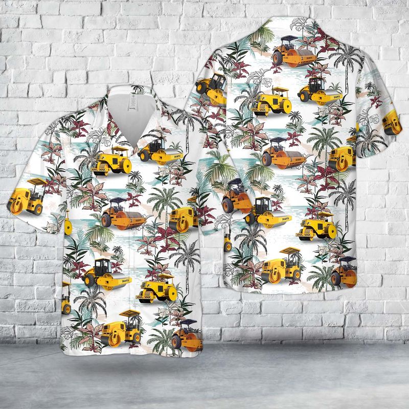 Road Roller Machine Hawaiian Shirt