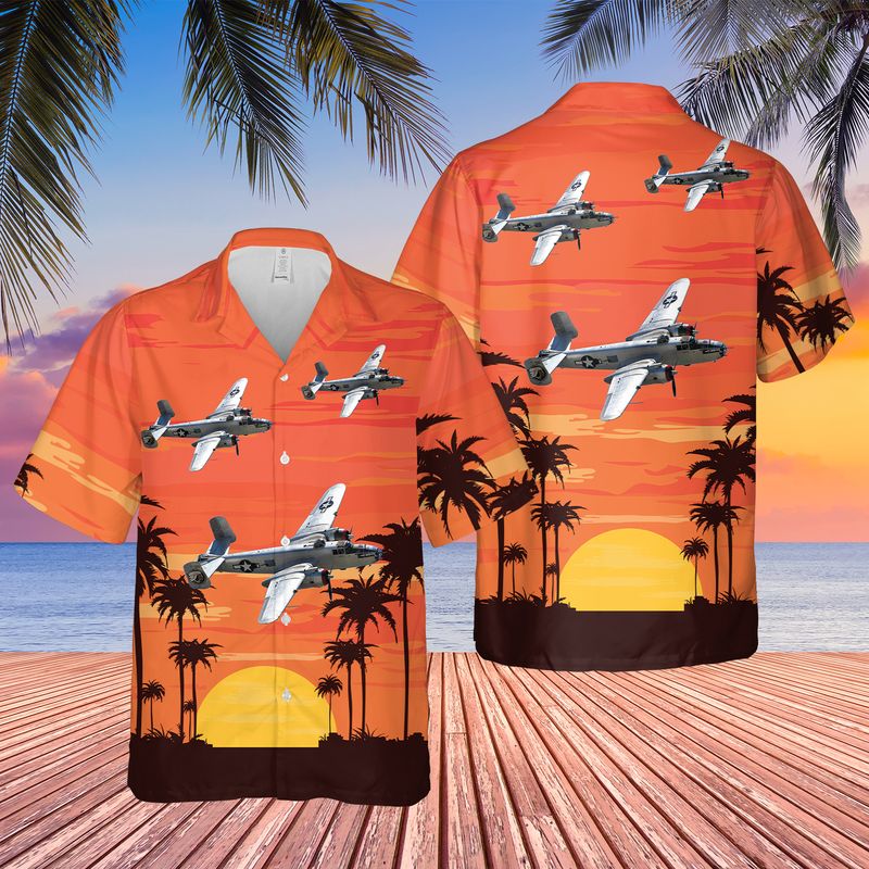 US Navy North American B-25 Mitchell Hawaiian Shirt