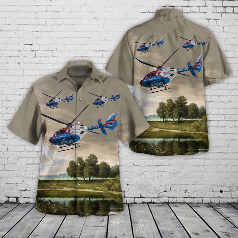 Reach Air Medical Services LLC Eurocopter EC135 P2+ (Airbus Helicopters H135) Hawaiian Shirt