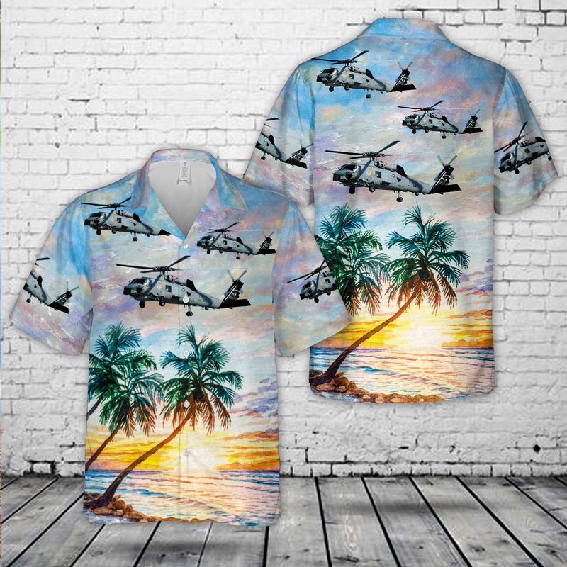 US Navy Sikorsky SH-60B Seahawk (S-70B-1) Hawaiian Shirt