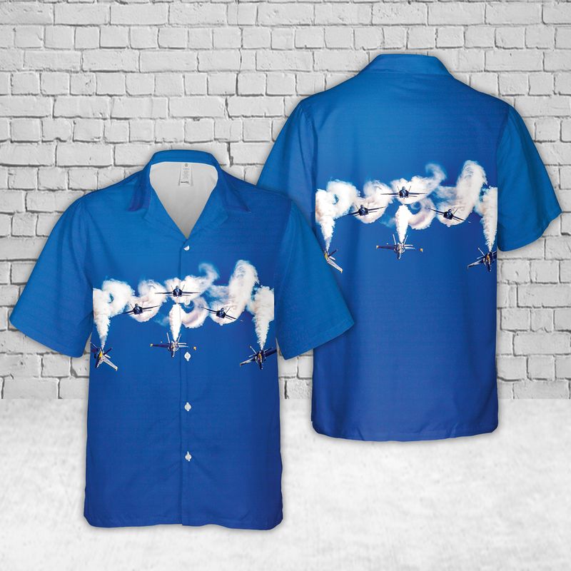 US Navy Blue Angels Show Hawaiian Shirt