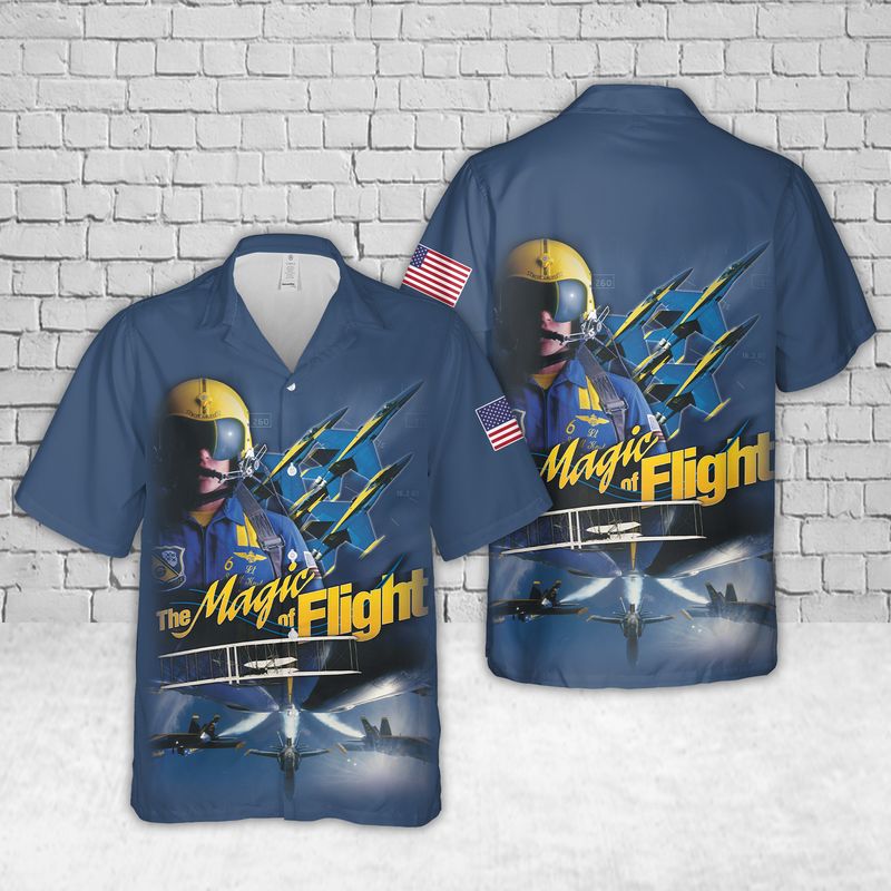 US Navy Blue Angels Hawaiian Shirt