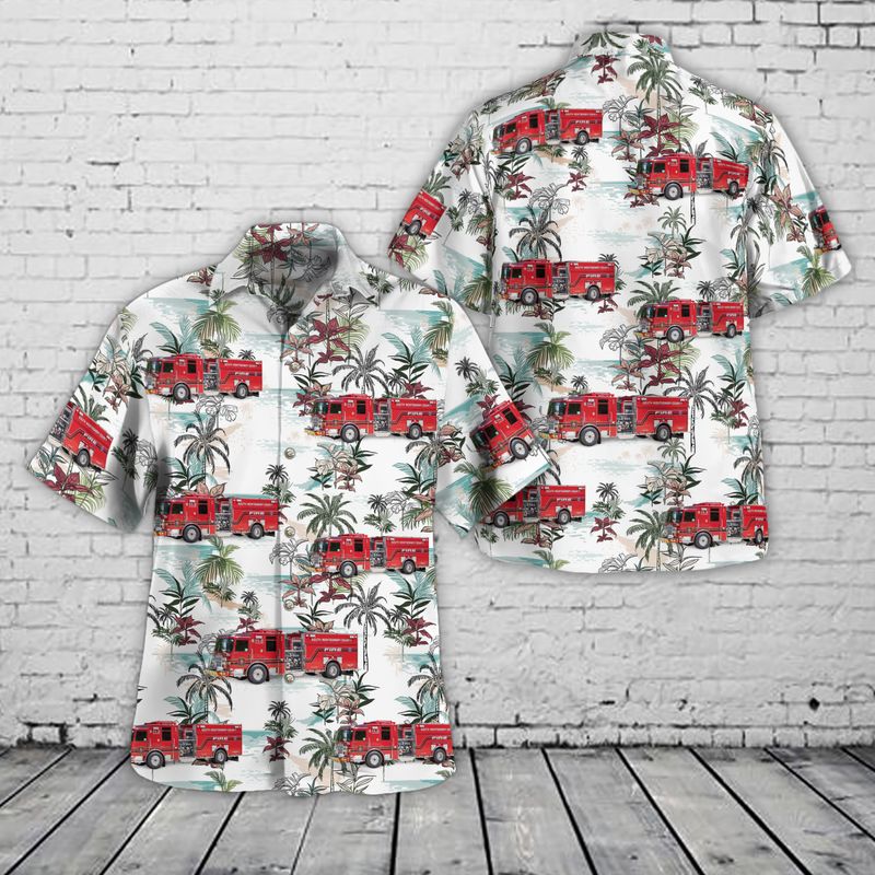 Conroe, Texas, South Montgomery County Fire Department Hawaiian Shirt
