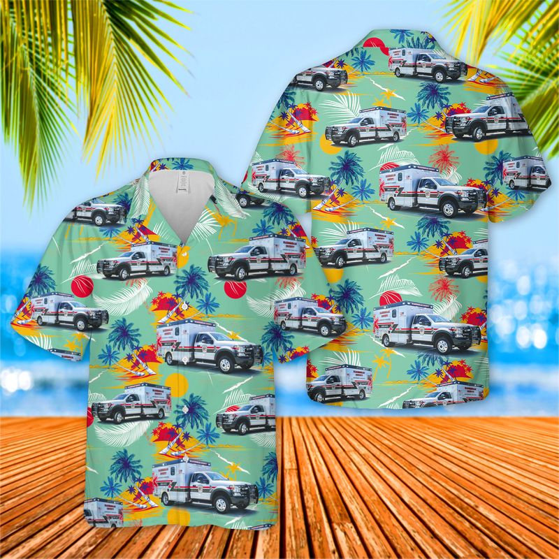 Georgia Habersham County Emergency Services EMS Hawaiian Shirt