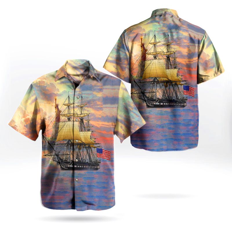 US Navy USS Constitution Independence Day Hawaiian Shirt