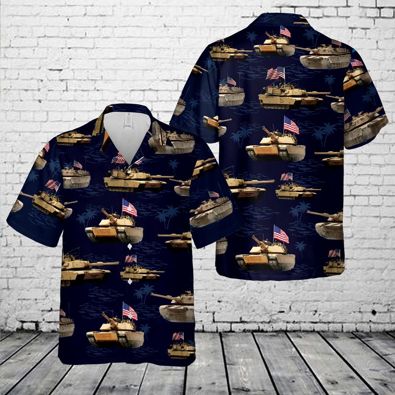 US Army M1A1 Abrams Tank July 4th Hawaiian Shirt