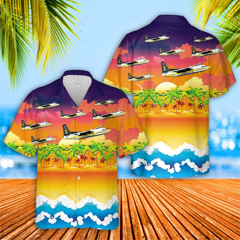 Fokker F27 Friendship Of The US Army Golden Knights Hawaiian Shirt