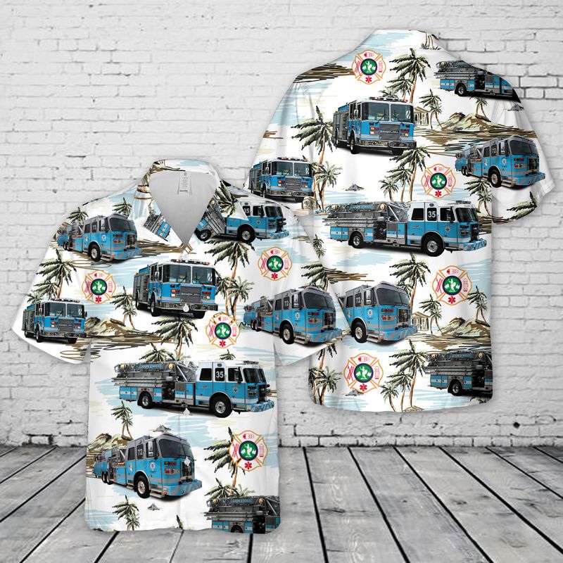 US Chapel Hill Fire Department Hawaiian Shirt