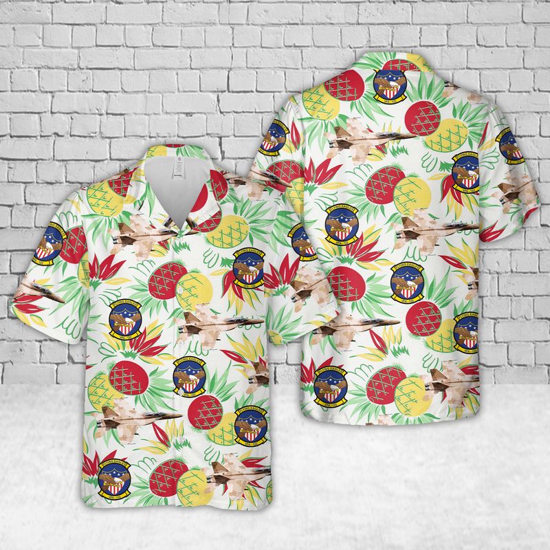 US Navy F/A-18F Super Hornet Of Strike Fighter Squadron 122 (VFA-122) "Flying Eagles" Hawaiian Shirt