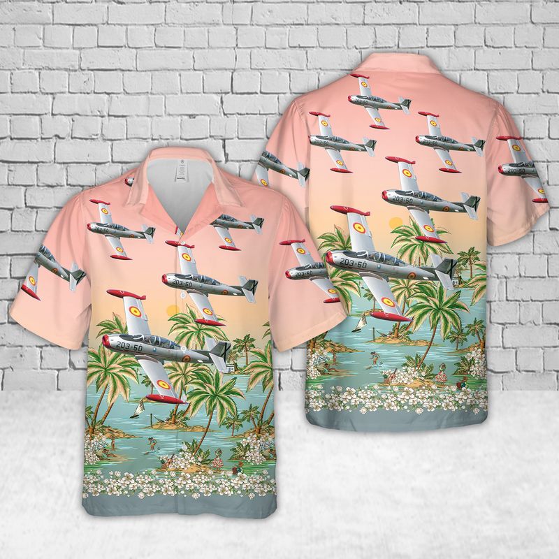 Spanish Air Force Hispano HA-200 Hawaiian Shirt