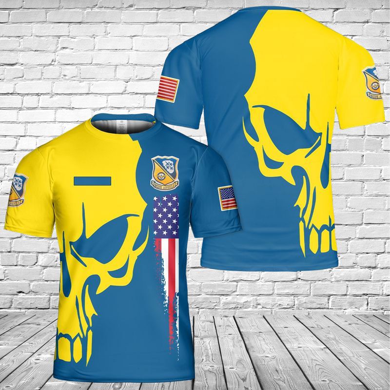 Custom Name US Navy Blue Angels 3D Tshirt