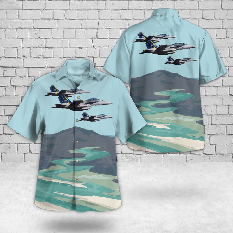 Royal Australian Air Force No. 6 Squadron, No. 82 Wing, Boeing E/A-18G Growler Hawaiian Shirt