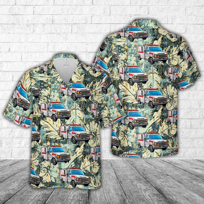 EMS Ambulance Hawaiian Shirt