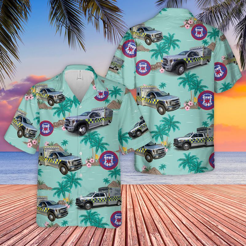 County of Charleston South Carolina EMS Hawaiian Shirt