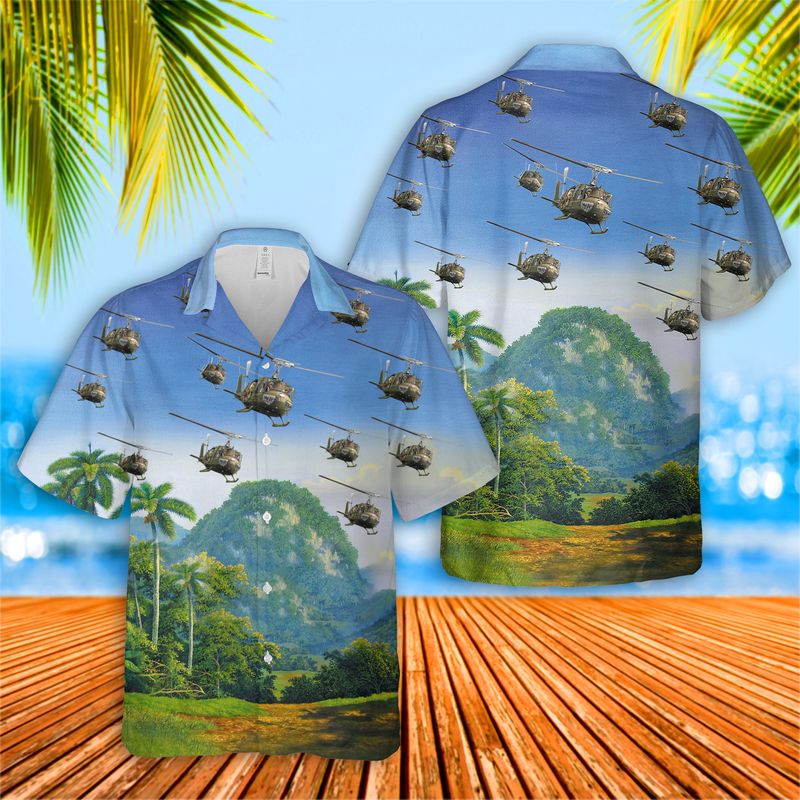 US Army Bell UH-1 Huey Hawaiian Shirt