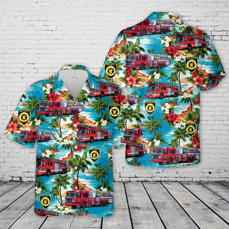 Detroit Fire Department Hawaiian Shirt