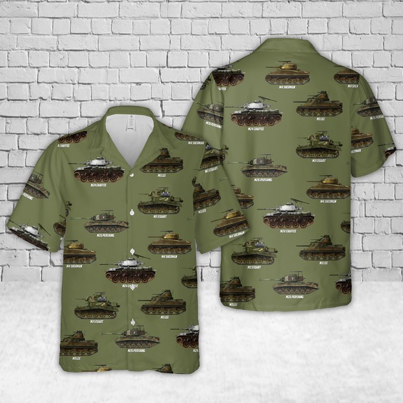 US Army Tank Of WWII Hawaiian Shirt
