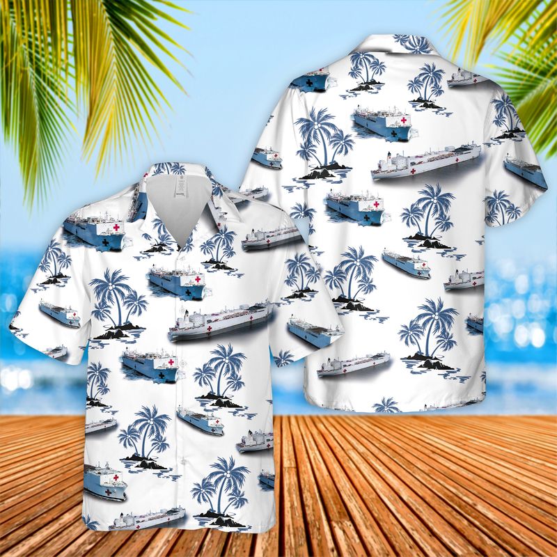 US Navy Hospital Ship Hawaiian Shirt
