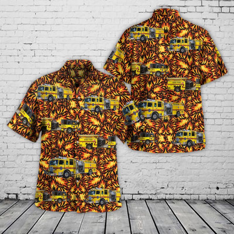 Pike Township Fire Department Hawaiian Shirt