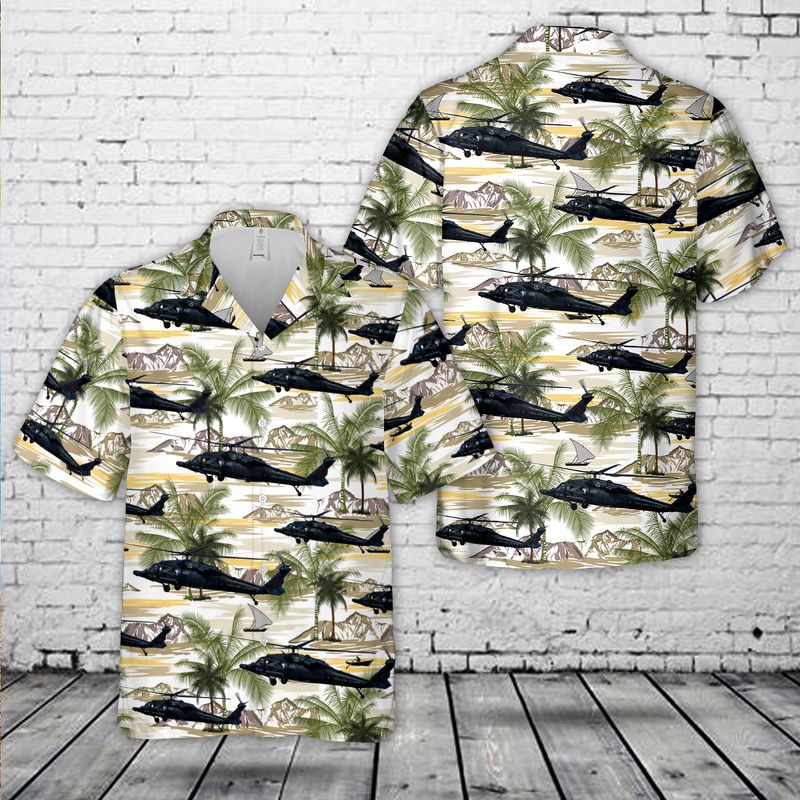 Colombian Air Force Uh-60 Blackhawk Helicopter Hawaiian Shirt