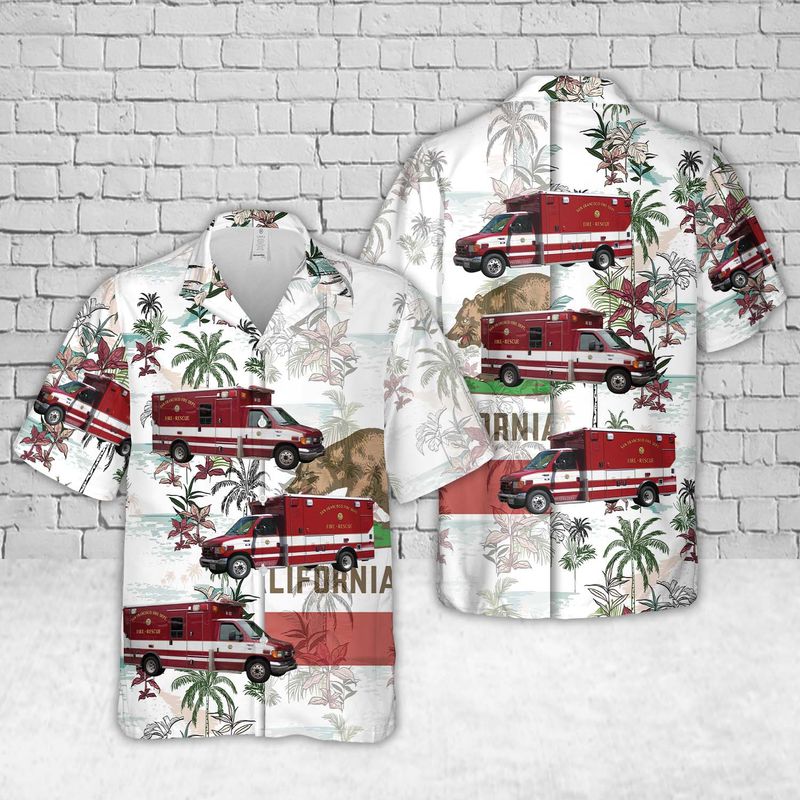 San Francisco County EMS Ambulance Hawaiian Shirt