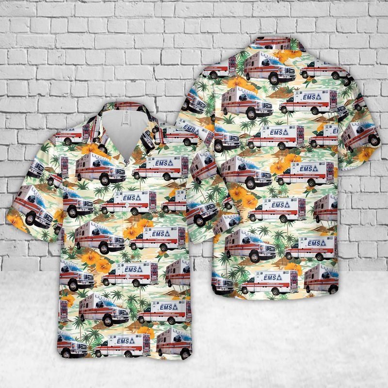 Michigan Tri-Hospital EMS Hawaiian Shirt