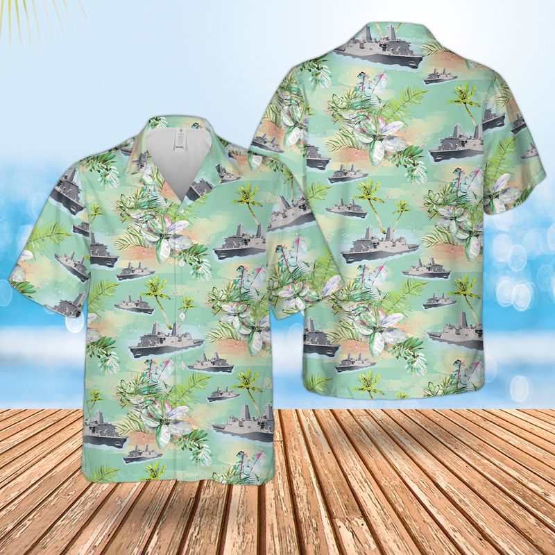 US Navy USS Green Bay (LPD-20) Hawaiian Shirt