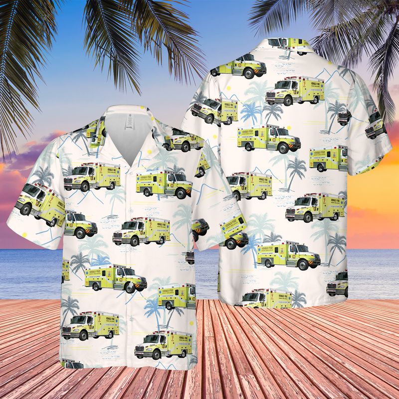 Henrico County EMS Ambulance Hawaiian Shirt