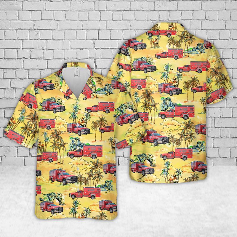 Bay County EMS Hawaiian Shirt