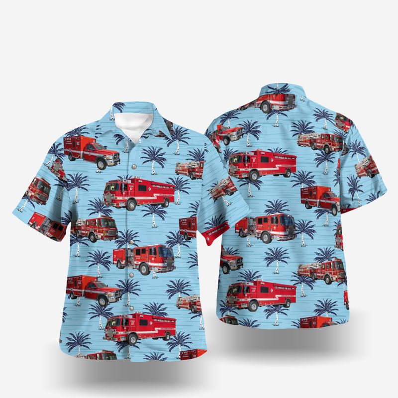 Los Angeles California Los Angeles Fire Department Hawaiian Shirt