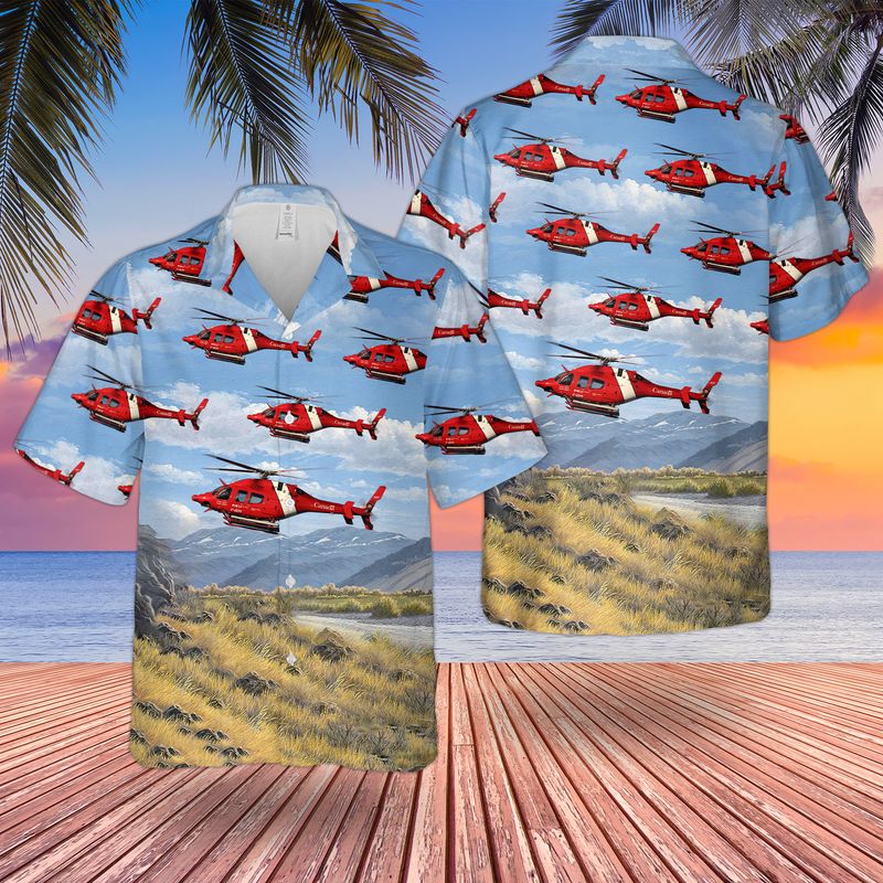 Canadian Coast Guard Bell 429s Hawaiian Shirt