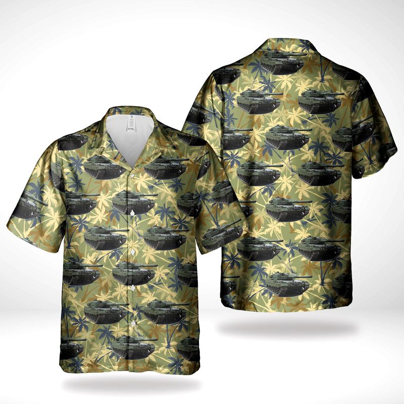 Canadian Army Leopard 2A4 Tank Hawaiian Shirt