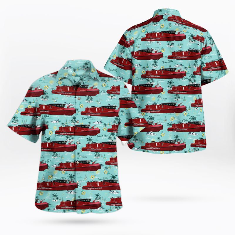 Chicago Fire Department, Christopher Wheatley Fireboat Hawaiian Shirt