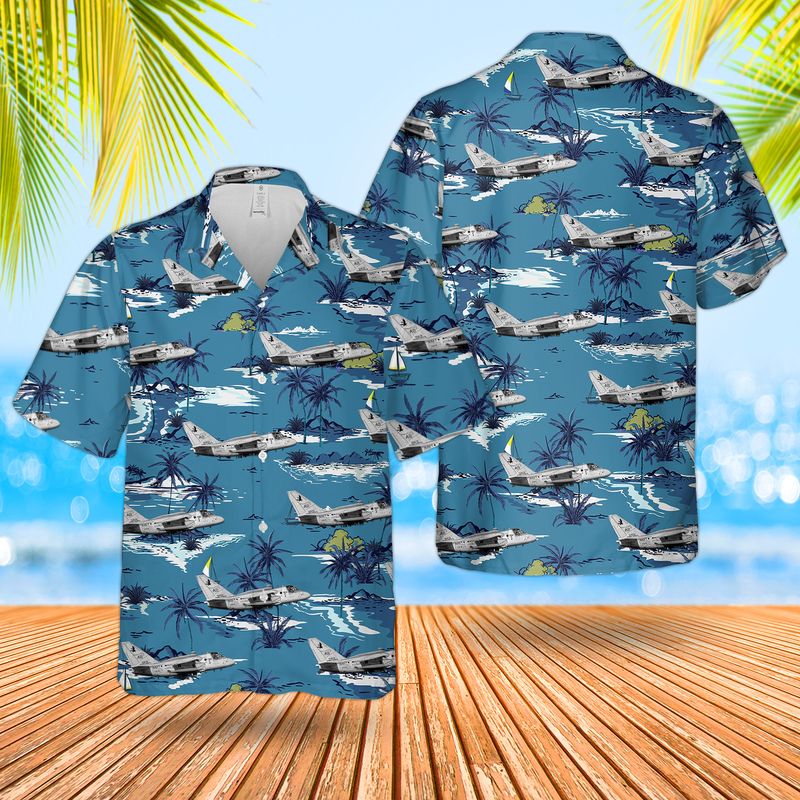 US Navy Lockheed ES-3A Shadow Of VQ-6 Hawaiian Shirt