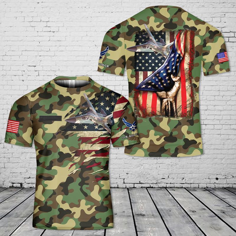 Custom Name US Air Force General Dynamics F-111 Aardvark 3D T-shirt