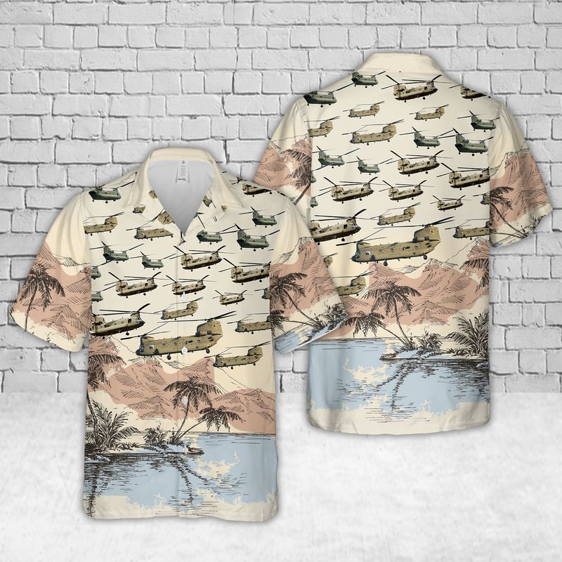 Boeing CH-47 Chinook US Army Hawaiian Shirt
