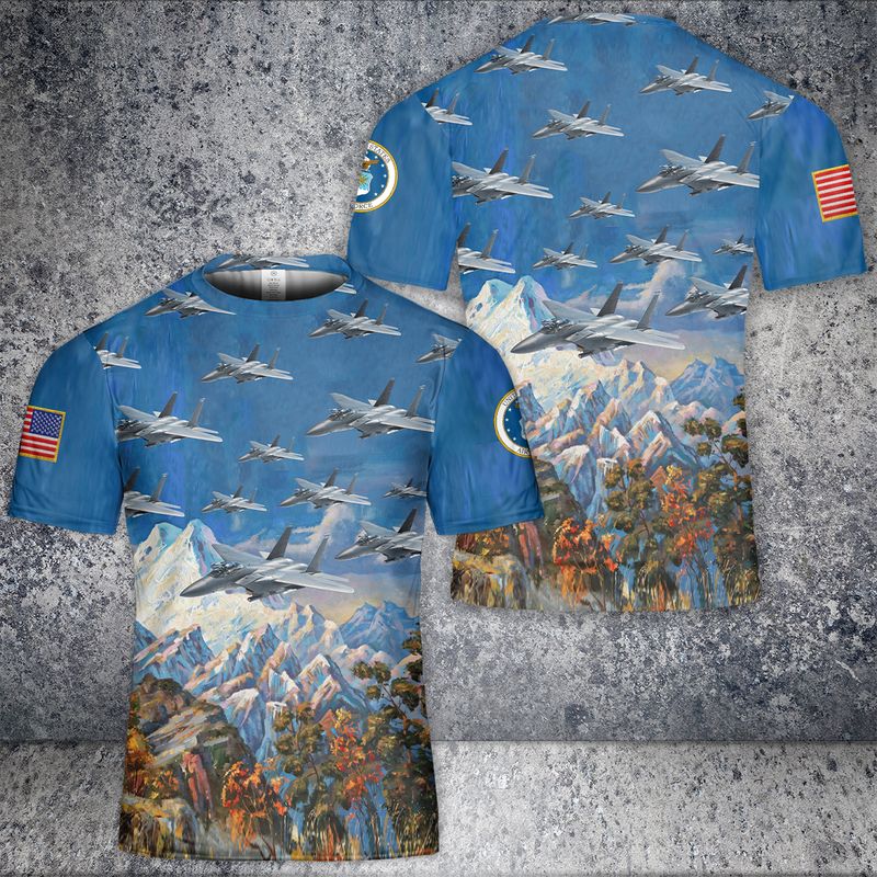 US Air Force McDonnell Douglas F-15 Eagle 3D T-Shirt