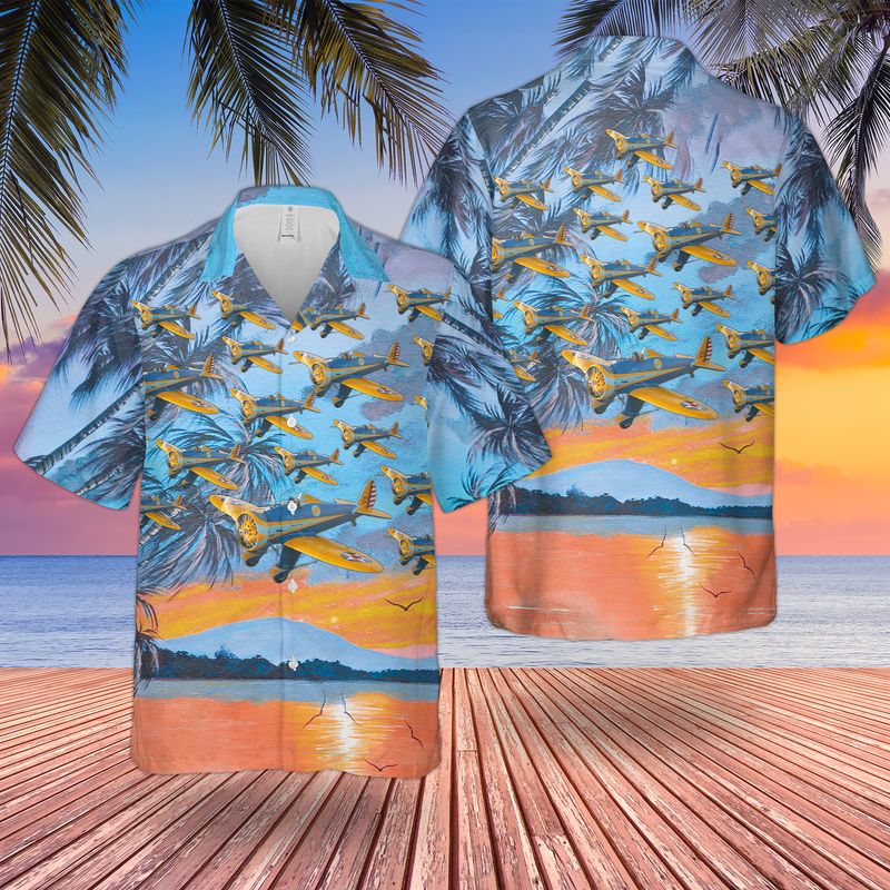 US Army Boeing P-26 "Peashooter" Hawaiian Shirt
