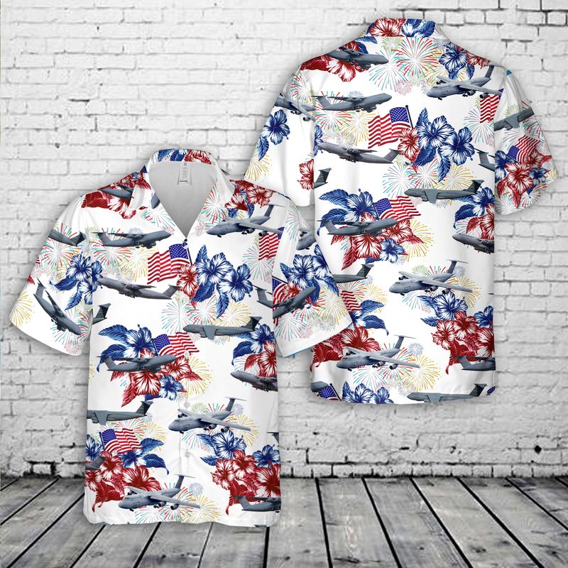 US Air Force Lockheed C-5 Galaxy 4th Of July Hawaiian Shirt