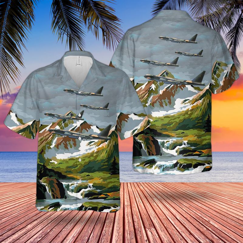 US Air Force B-52D Stratofortress Bomber Hawaiian Shirt