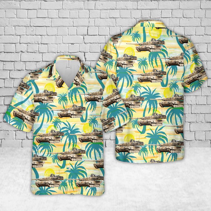 Canadian Army Leopard 2A6M CAN Tank Hawaiian Shirt