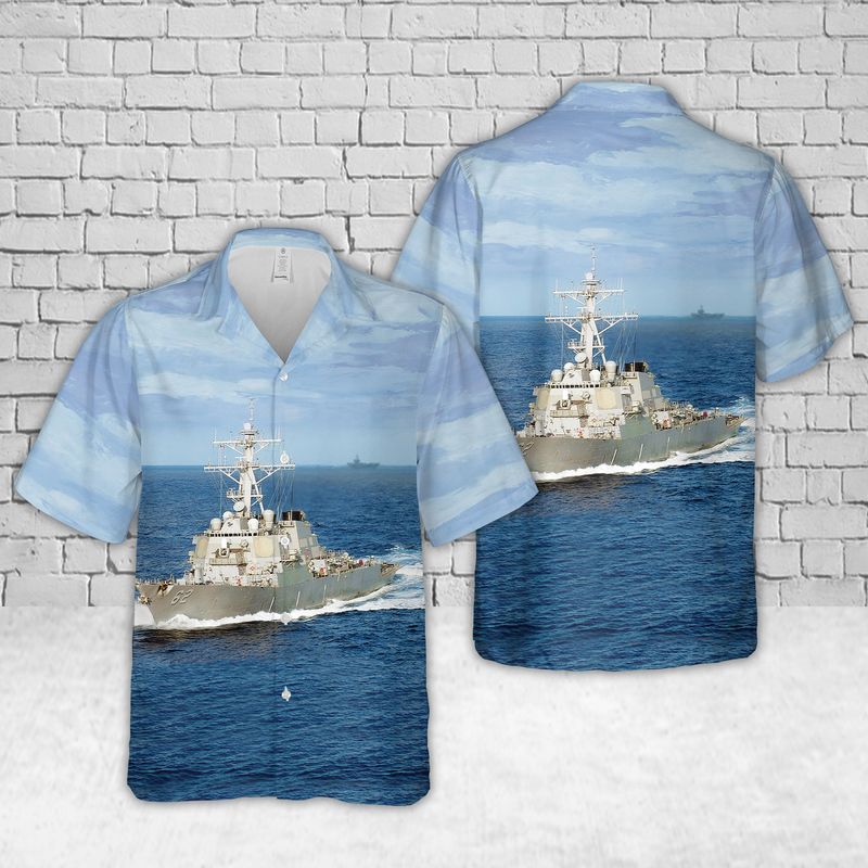 US Navy USS Fitzgerald (DDG-62) Arleigh Burke-class Destroyer Hawaiian Shirt