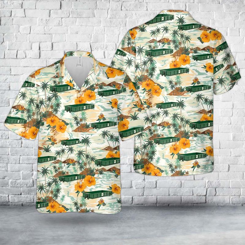 Waste Management 10 Yard Roll-Off Dumpster Hawaiian Shirt