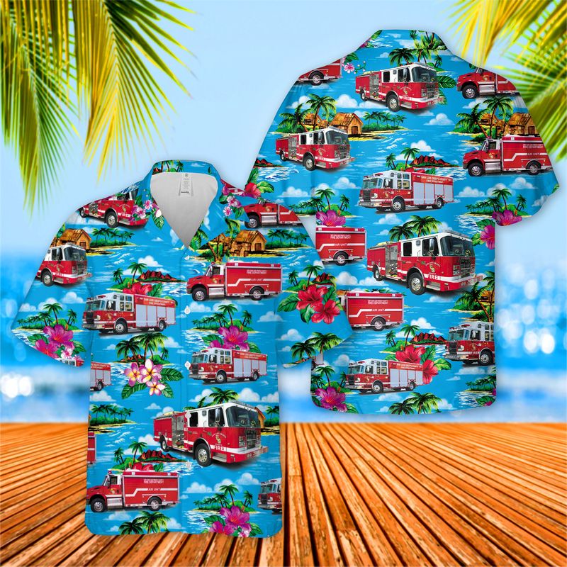 California San Luis Obispo County Fire Department Hawaiian Shirt