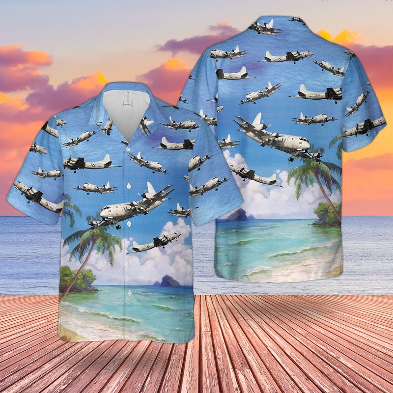 US Navy Lockheed P-3 Orion Hawaiian Shirt